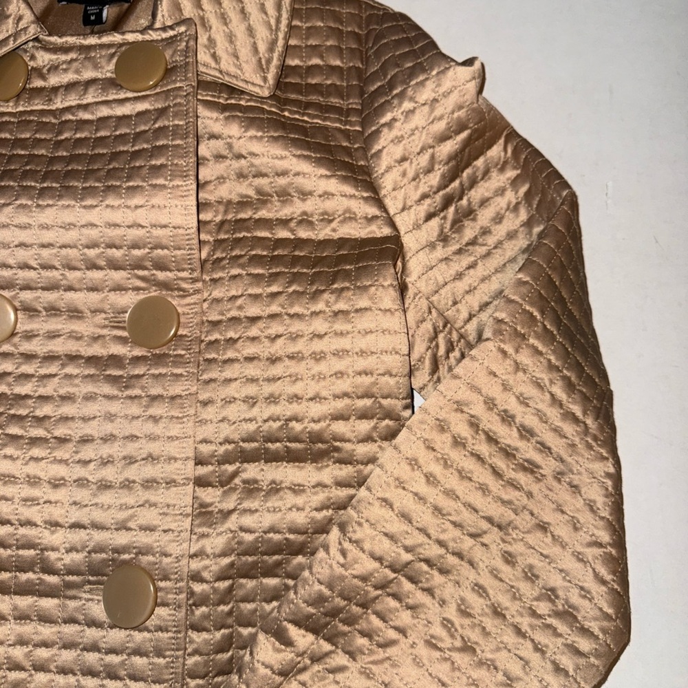 bebe Gold Quilted Pea Coat - Picture 4 of 10